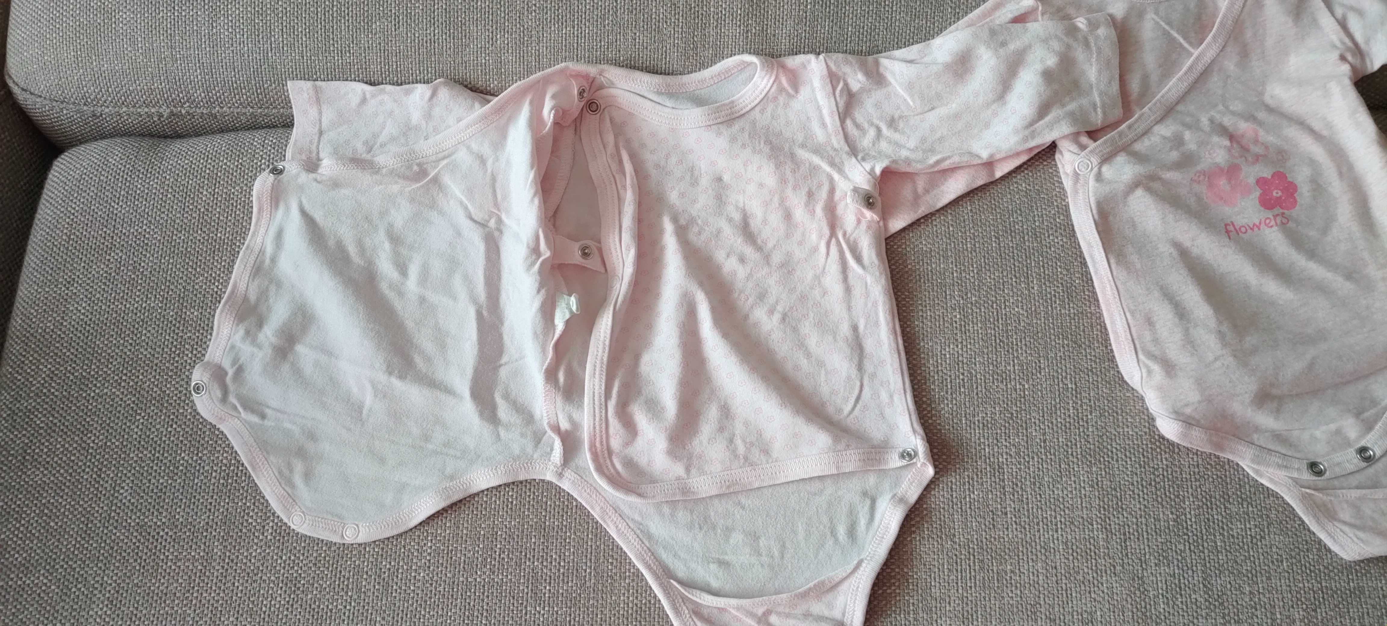 Zestaw dla dziewczynki body kopertowe i półśpiochy Eevi, rozmiar 68