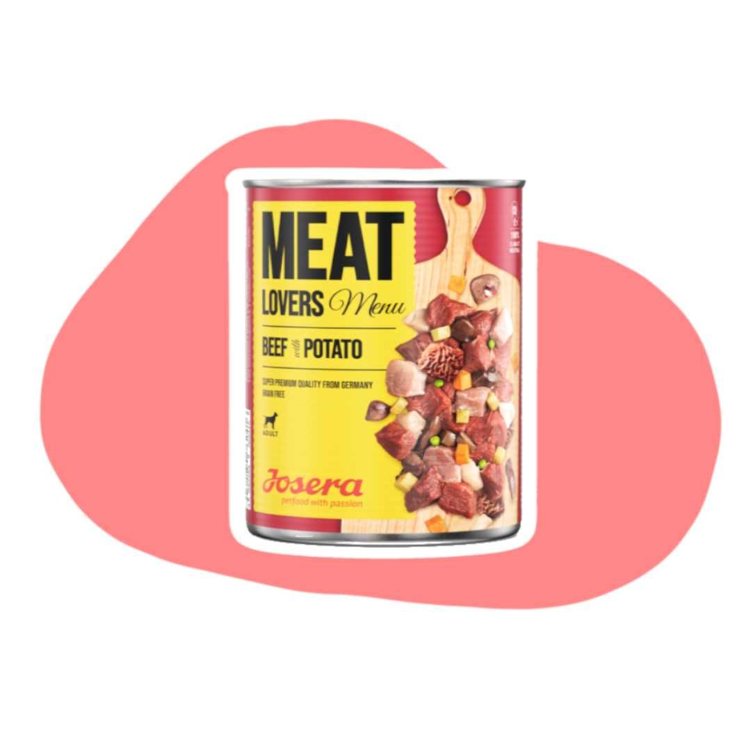 Josera Meat Lovers Menu Wołowina ziemniak 6x800g Karma mokra dla psa