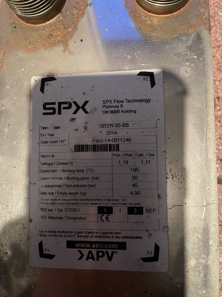 Wymiennik ciepła płytowy spx apv pbu 11-30 NOWY