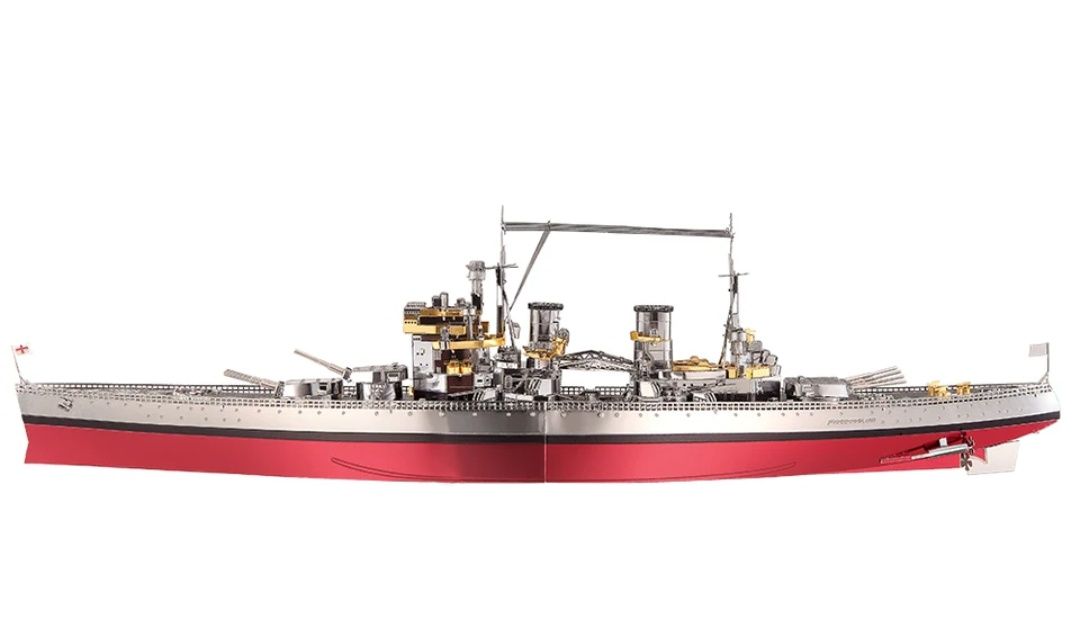 Металлический конструктор 3D пазл корабль Линкор Принц Уэльский