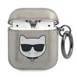 Etui Karl Lagerfeld Glitter Choupette na AirPods 1 / 2 - czarne