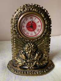 Механические часы, будильник в бронзовом корпусе