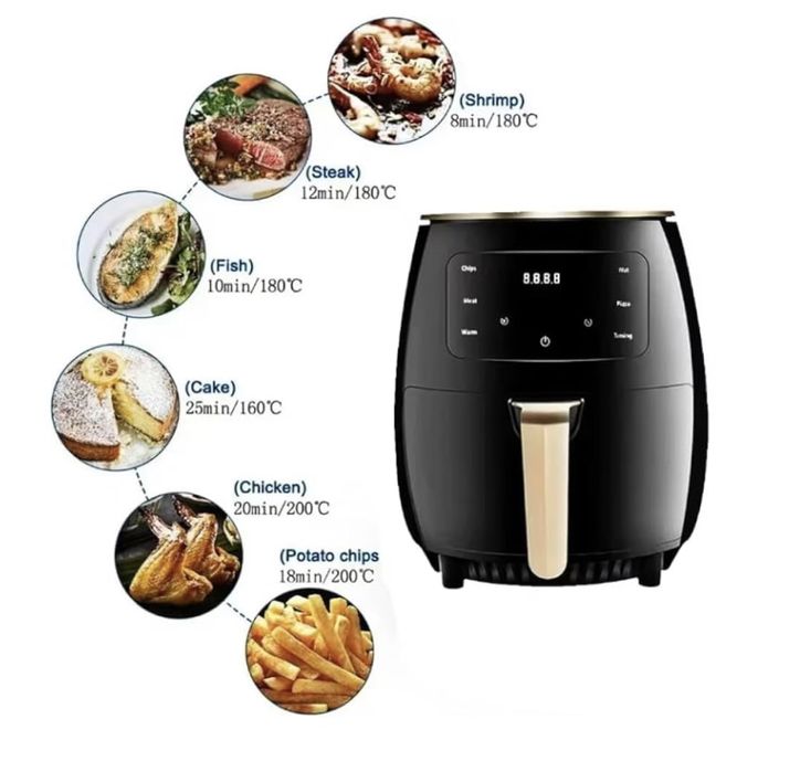 Frytkownica powietrzna 4,5 l nowej generacji: 1400 W, dotykowy