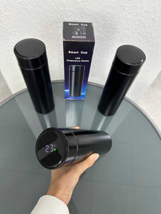 Розумний ТЕРМОС з датчиком температури! Довго тримає тепло. Термос