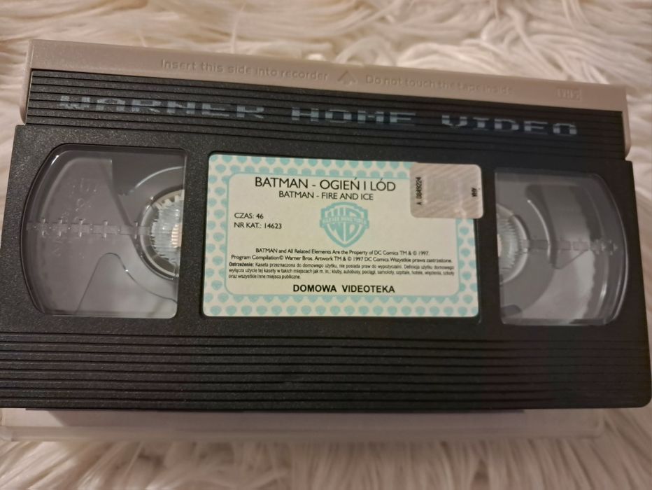 Kaseta VHS "Batman ogień i lód", Warner bros unikat!