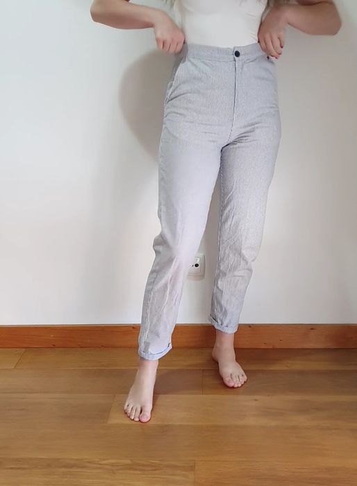 Calças Pull&bear às riscas