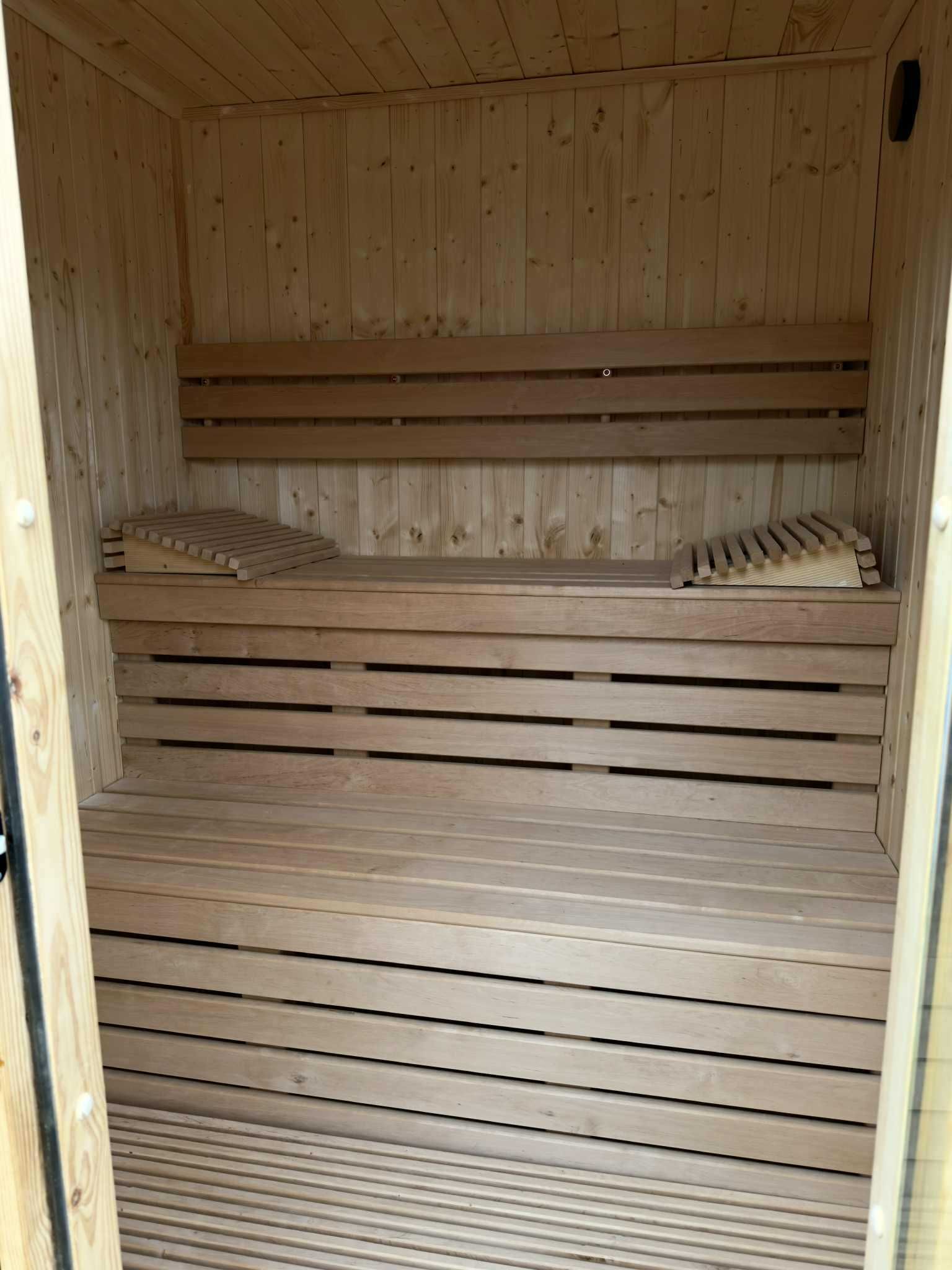Sauna ogrodowa lamelowa