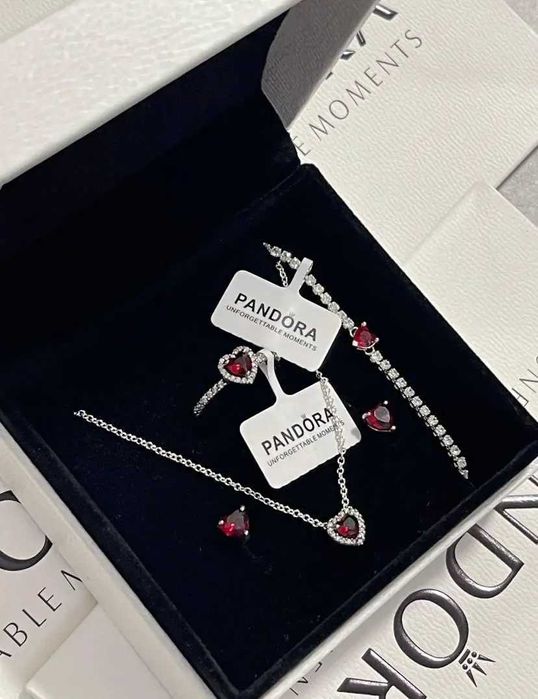 Комплект Пандора Червоне Серце