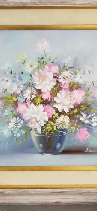 Stary obraz olejny na płótnie – sygnowany