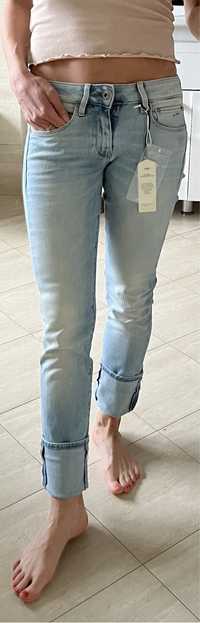 Nowe G-Star RAW dżinsy jeansy damskie spodnie jasne 26/32