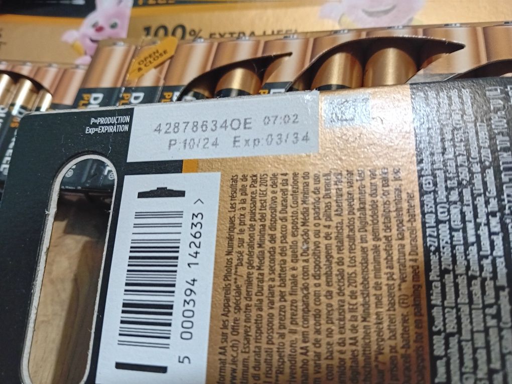 Baterie duracell aa,aaa. 60 sztuk-72 zlotych