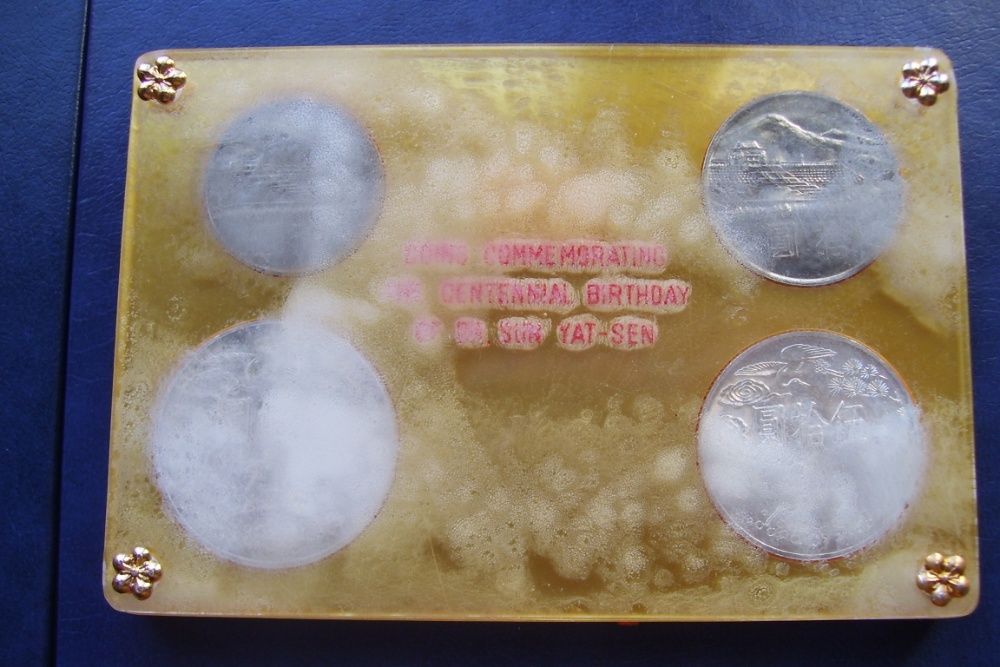 Stare monety Tajwan 1965 Srebro Zestaw stan menniczy