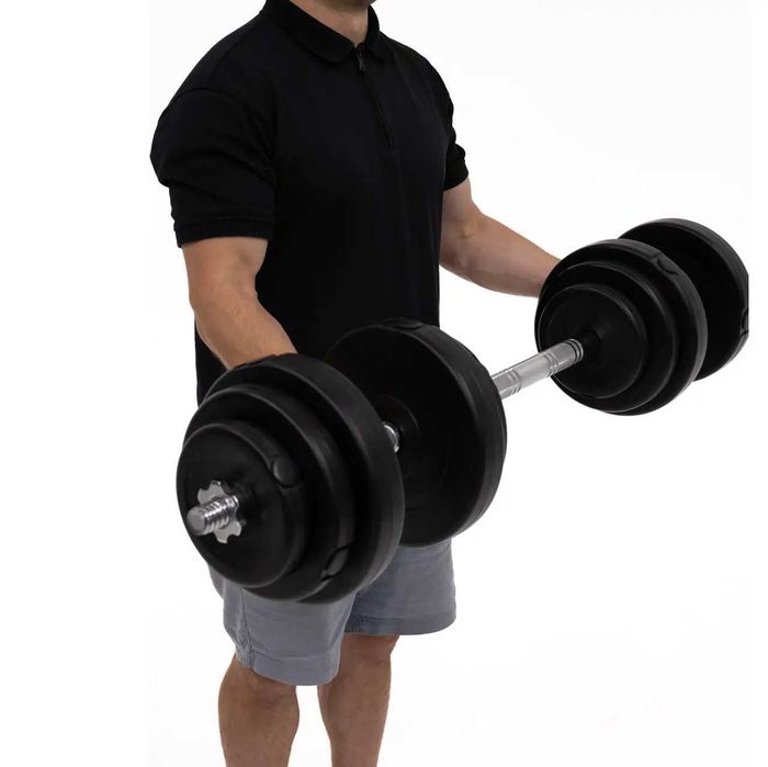 Комплект з гантельних грифів + перехідник під штангу WCG