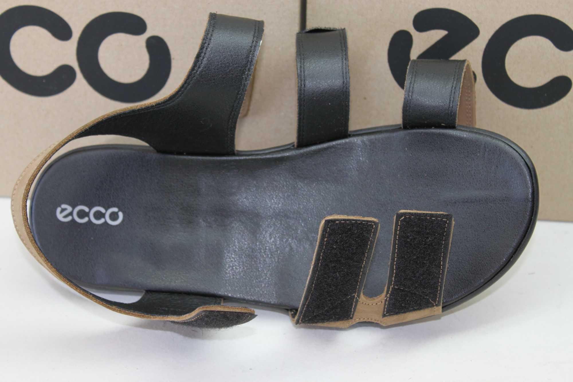 Ecco - сандали сандалії босоніжки из натуральной кожи (код:90оливка)