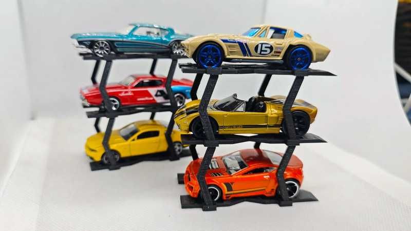 2X Expositor triplo carros 1/64 tipo elevador