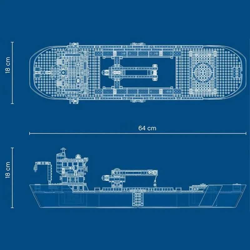 Конструктор 61см исследовательский корабль судно Лего Океан Lego 745д