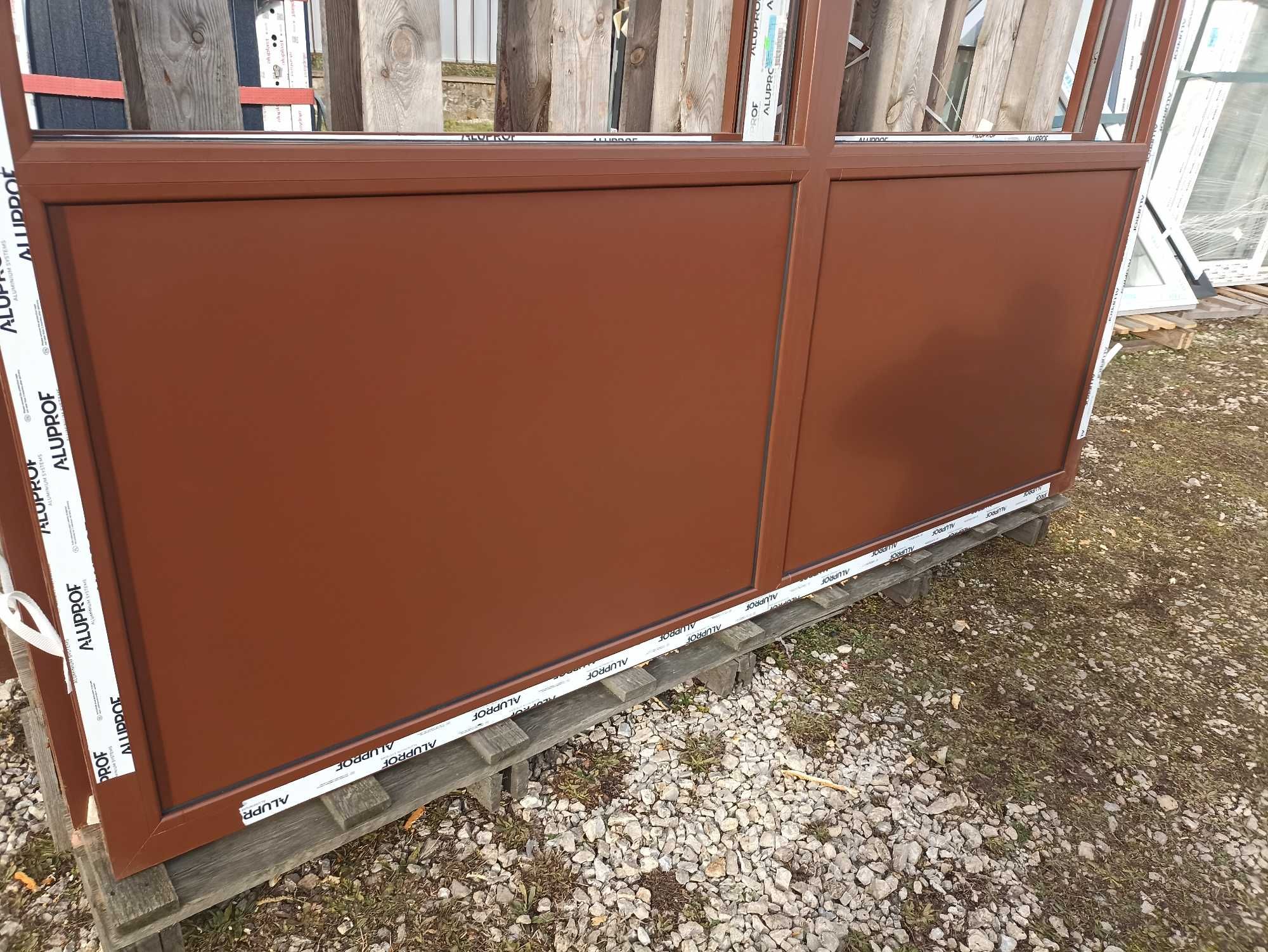 Okno aluminiowe FIX 281/238 BRĄZ