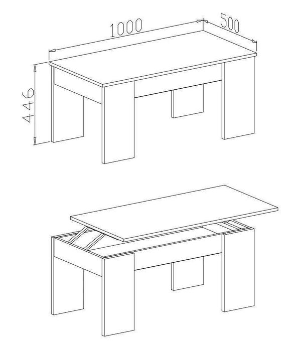 (dąb nelson lub dąb ceniza) Nowe ławy z podnoszonym blatem