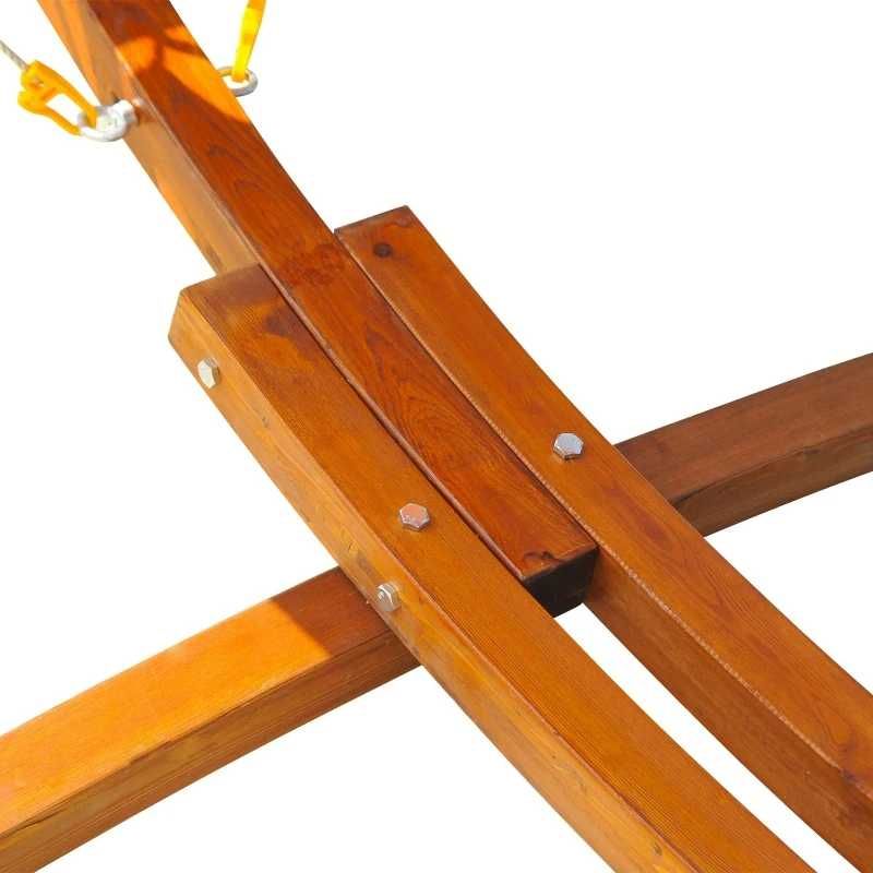 Cama Rede com Suporte de Madeira