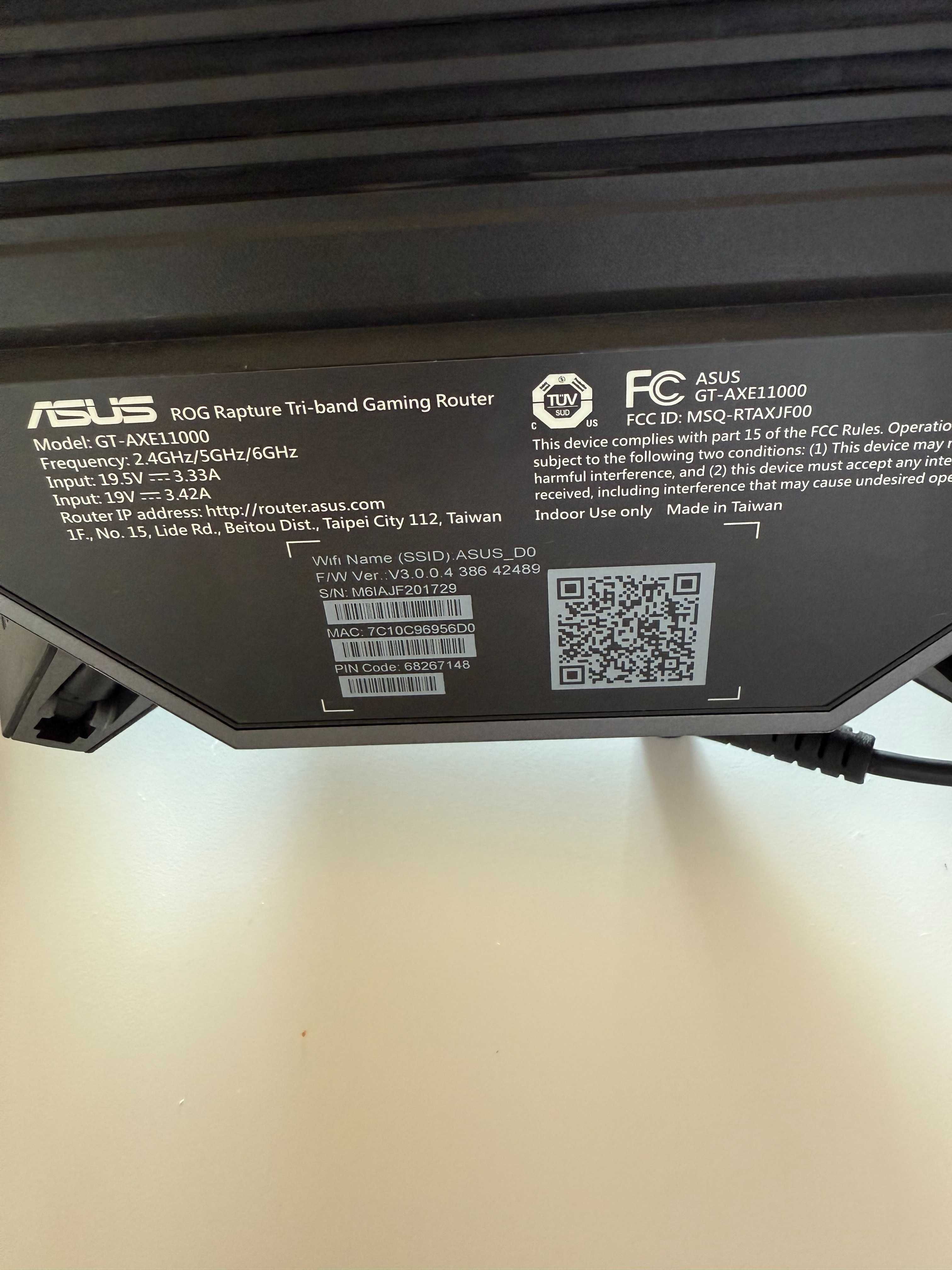 ASUS Rog Rapture GT-AXE11000 Router, Bridge, AP, AiMesh, Repeater