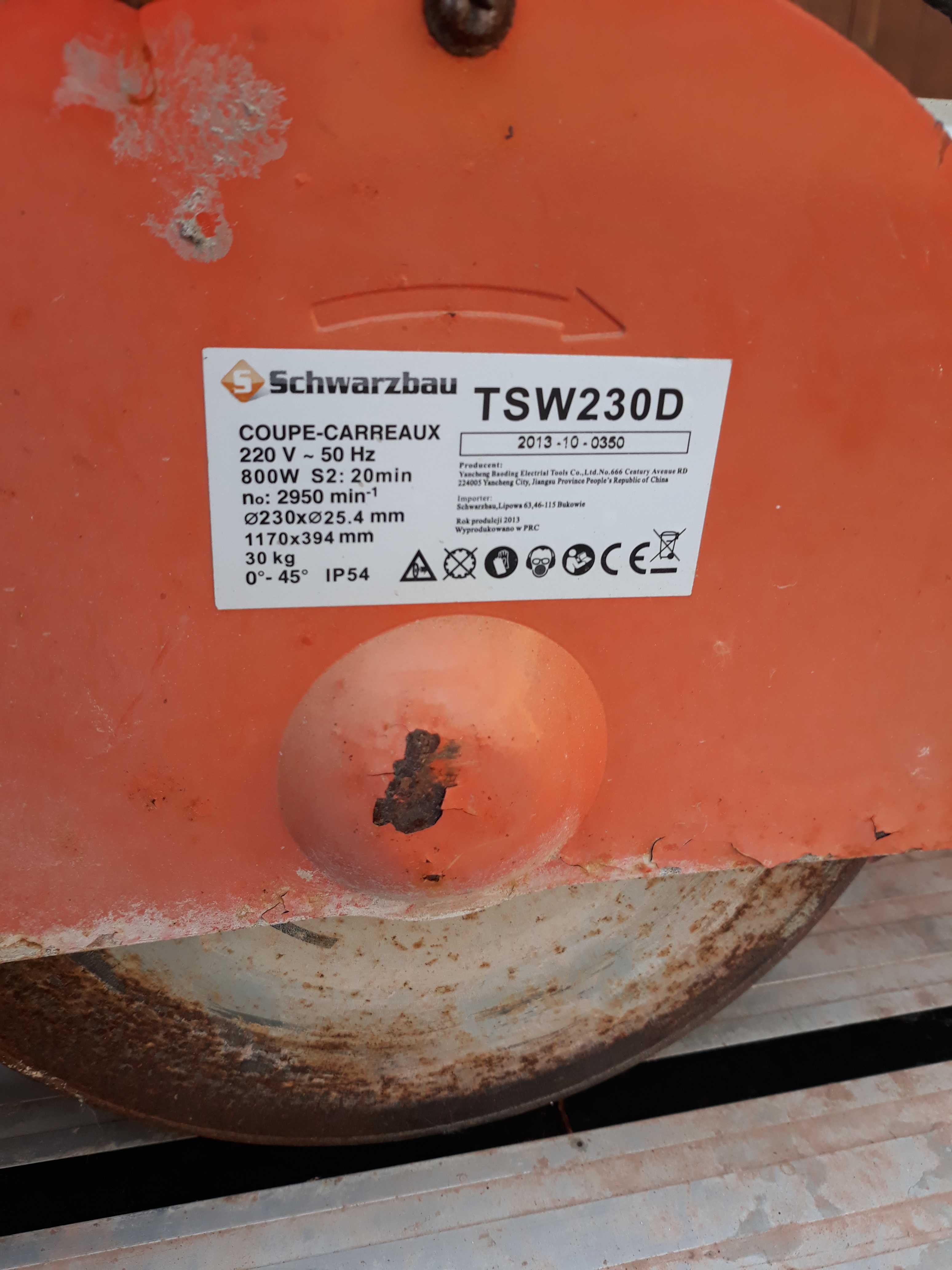 Przecinarka Schwarzbau TSW230D stołowa do glazury płytek gresu