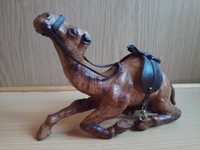 Верблюд кожаный, ручная работа, масштабная модель, 18,5х13х5,5 см