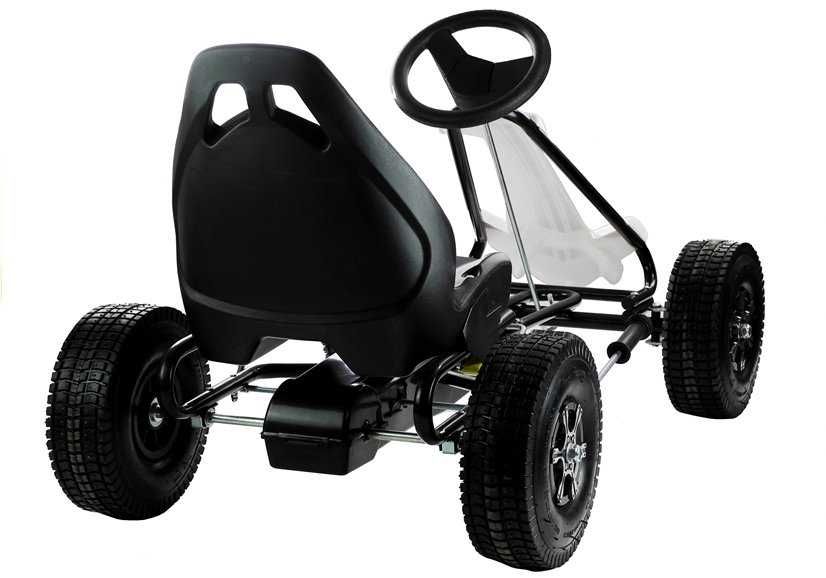 Gokart Czarny Monster Na Pedały Pompowane Koła/TYLKO WYSYŁKA