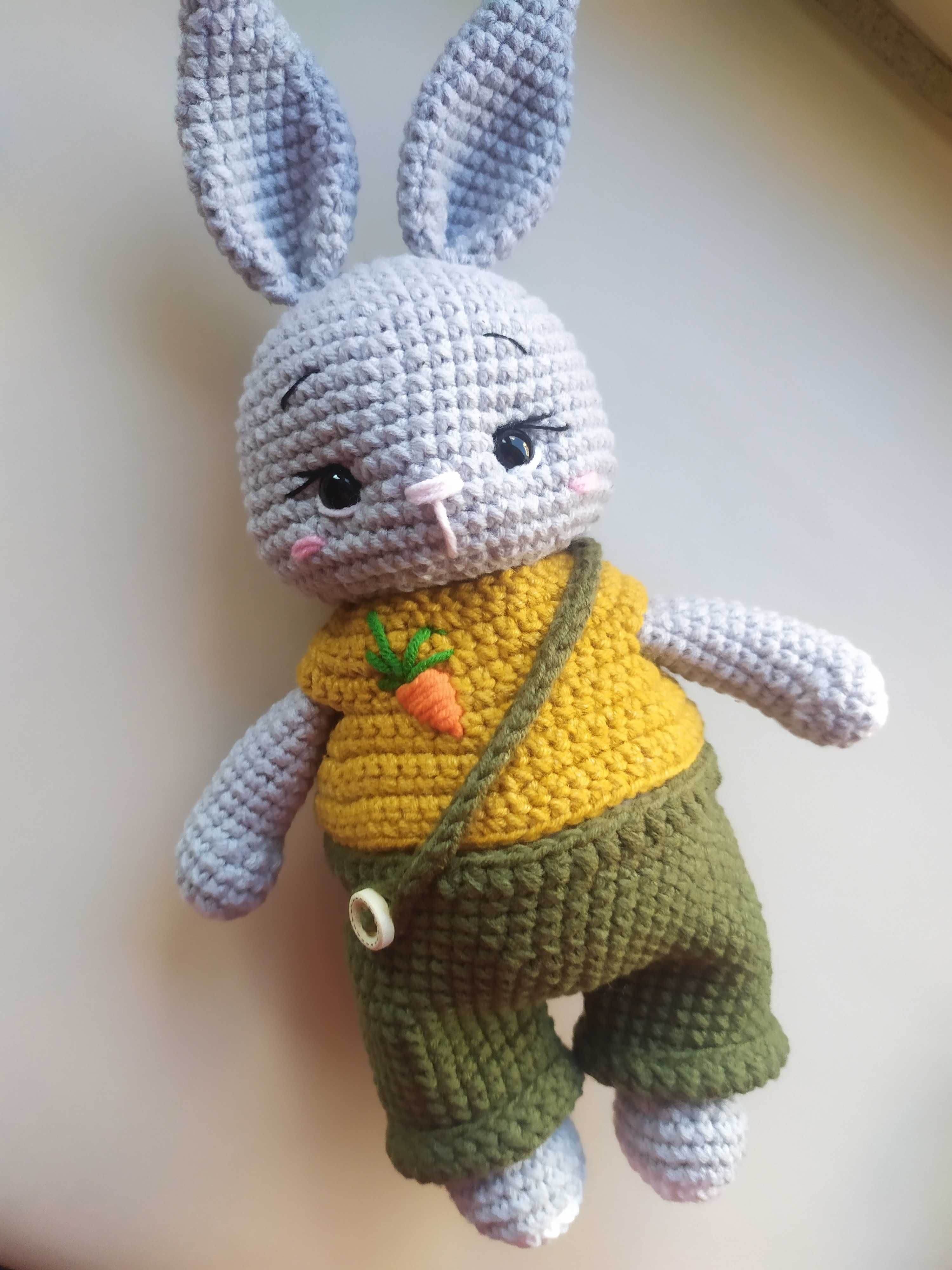 Królik zajaczek na szydełku, amigurumi, Handmade