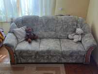 Zestaw wypoczynkowy sofa plus dwa fotele i dwie pufy