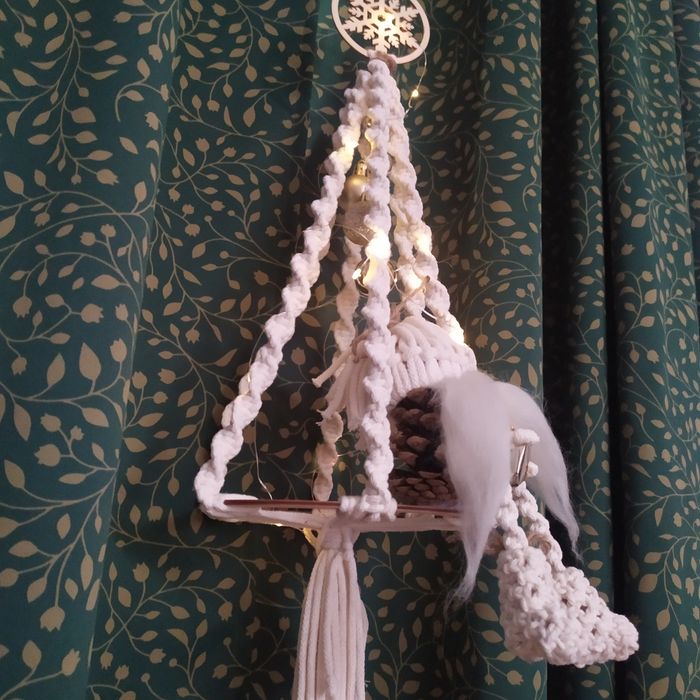 Choinka makrama dekoracja prezent