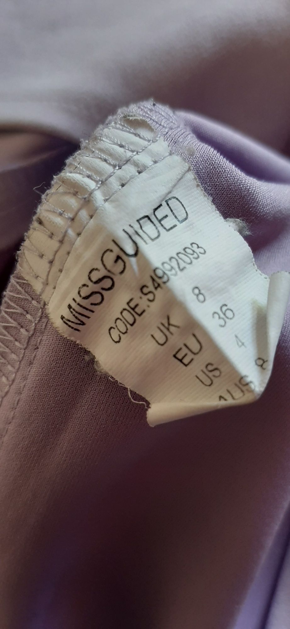 Spódniczka krótka mini pastelowe liliowa lawendowa Missguided 36