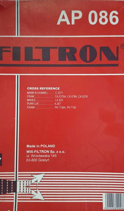 Повітряний фільтр AP086