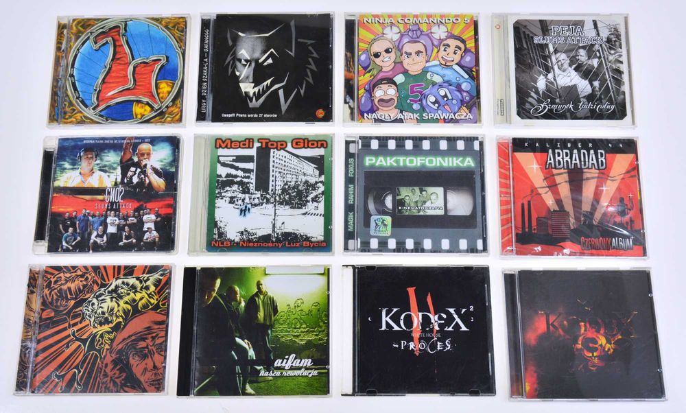 42 płyty CD: polski rap hip-hop - Liroy OSTR Nagły Atak Slums Attack