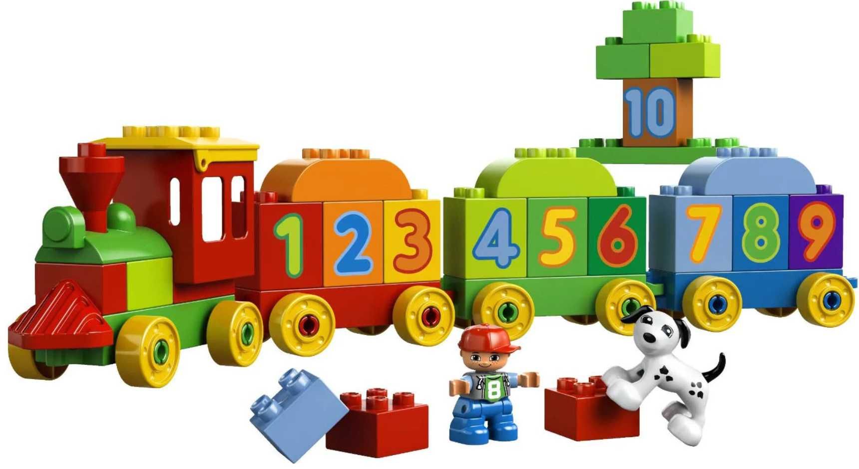 2 zest..LEGO DUPLO Pociąg z cyferkami + kreatywny pojazd dla maluszka