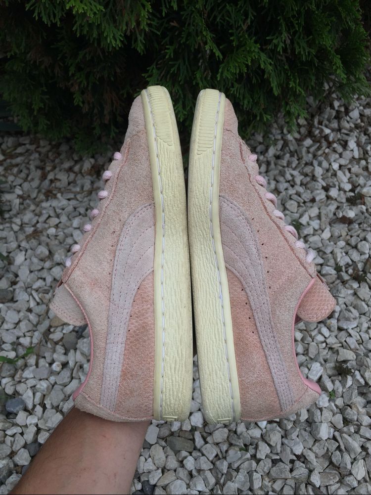 Buty Puma Damskie Dziecięce Różowe Trampki Sportowe Drip Vintage 36