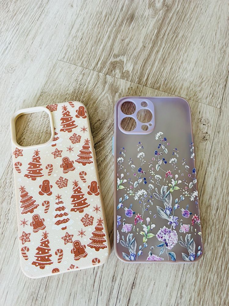 Case etui iPhone 13 Pro Max silikonowe kwiatki, serce beżowe