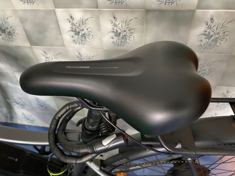 Bicicleta de Trekking Elétrica Quadro Alto Riverside 520 E Cinzento