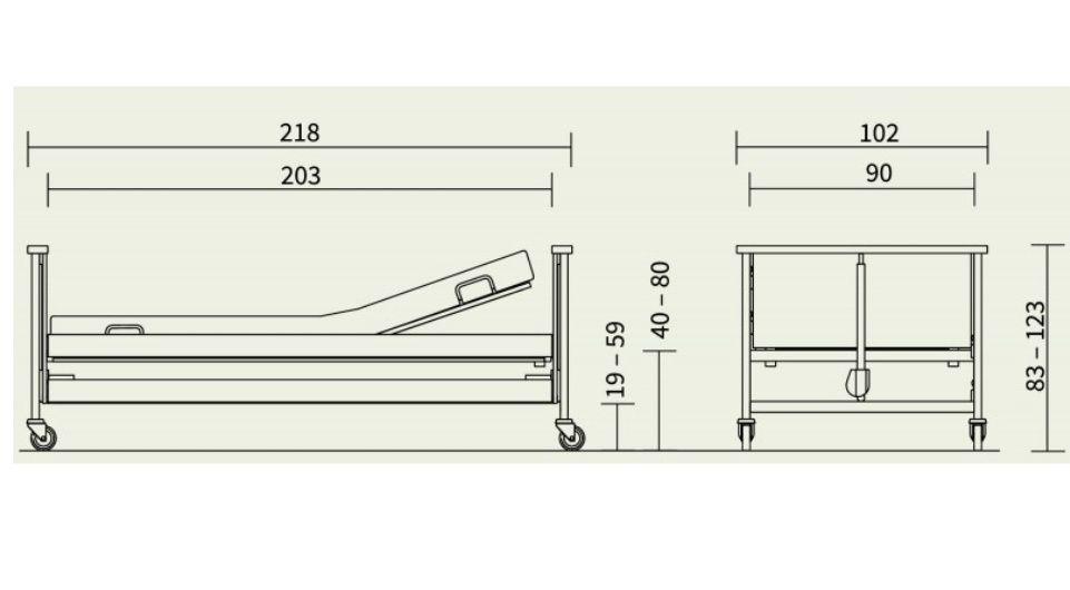 Łóżko Rehabilitacyjbe Dali Burmeier + materac