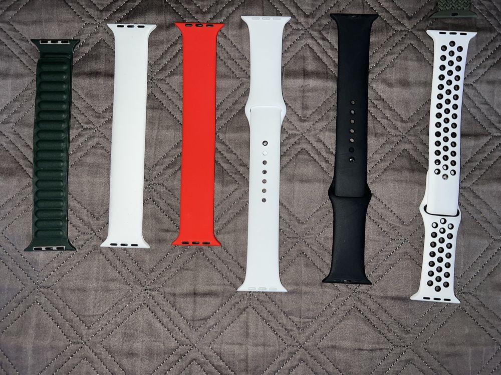 Braceletes Apple Watch em Silicone, Pele e Tecido