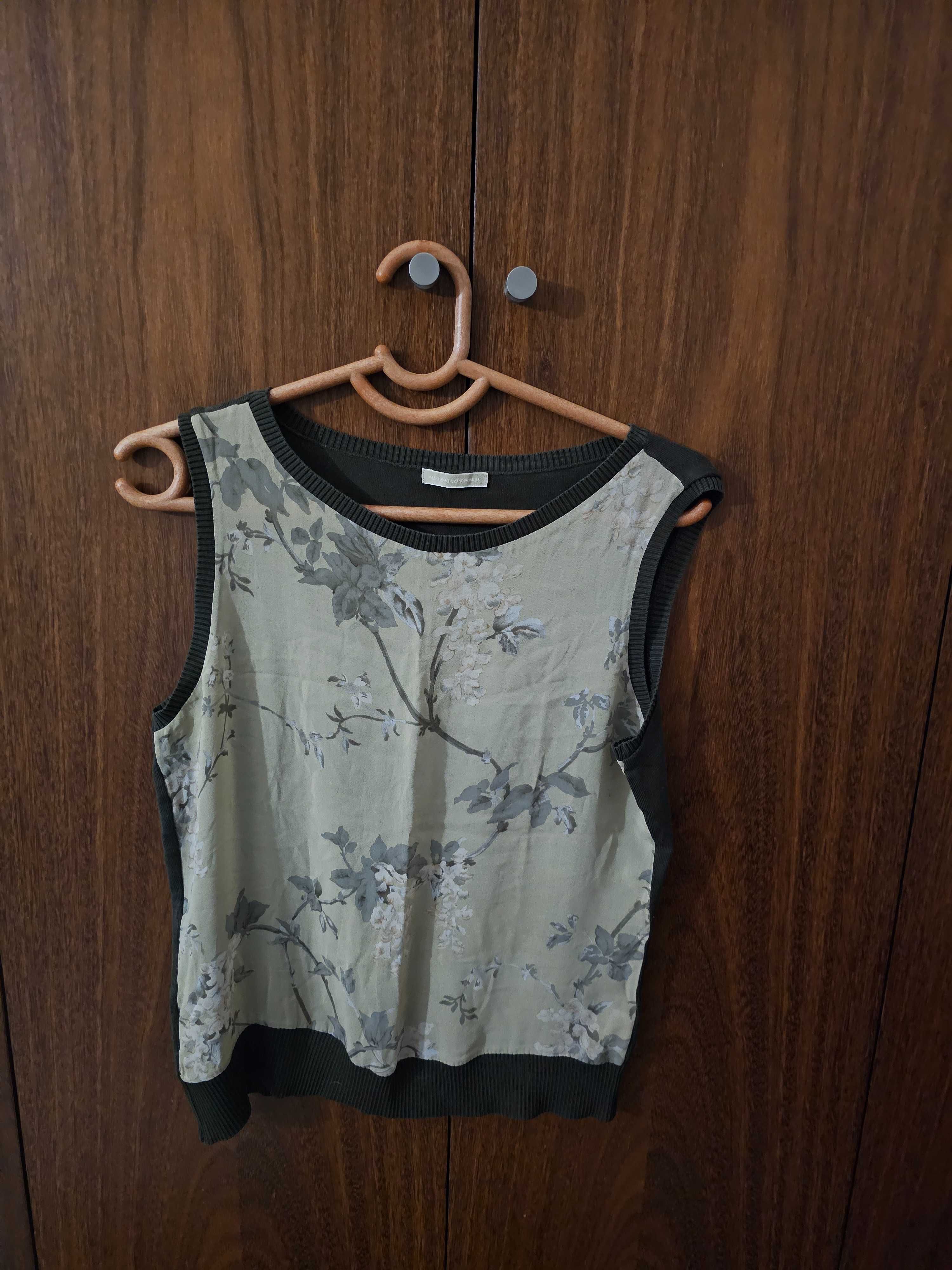 Camisola sem mangas em seda