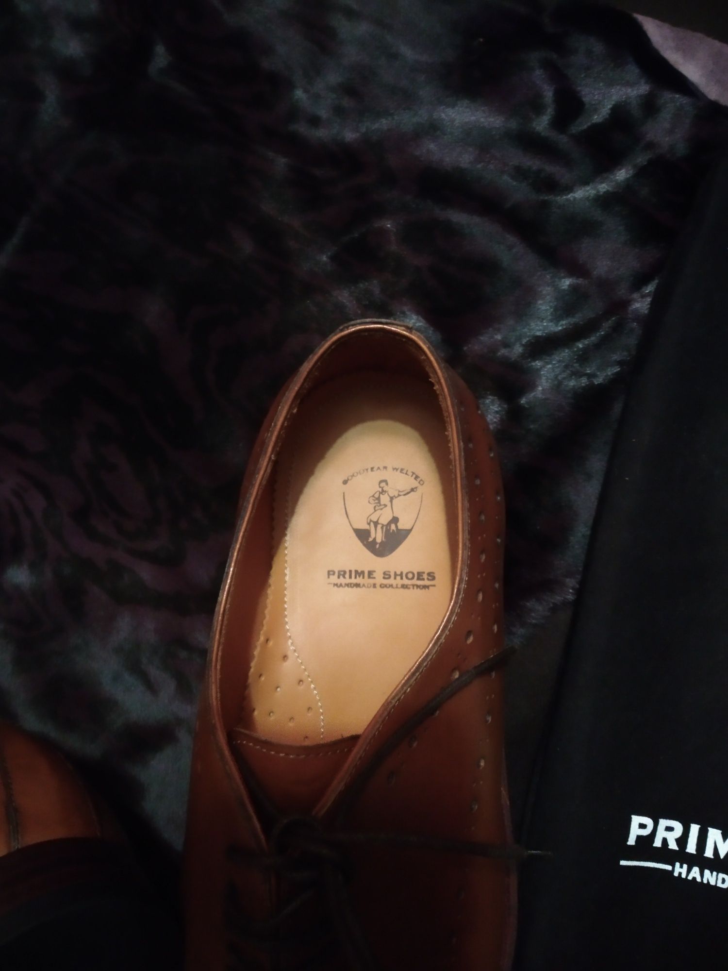 Чоловічі шкіряні туфлі PRIME SHOES hanbmade collection, розмір 9