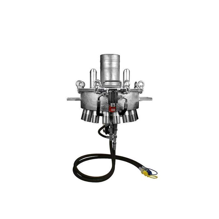 Hydrauliczny rozdzielacz rozdrabniający do gnojowicy