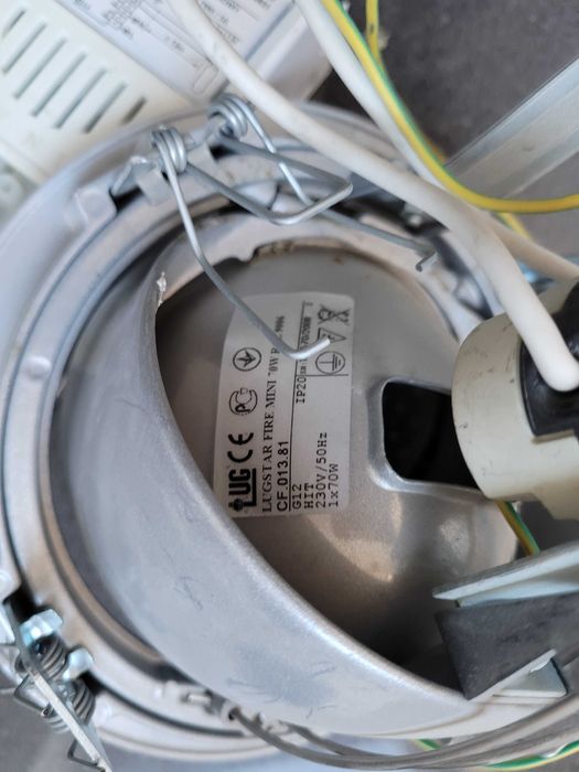 Lampa sufitowa wpuszczana LUGSTAR FIRE MINI 70W G12 metalohalogenkowa,