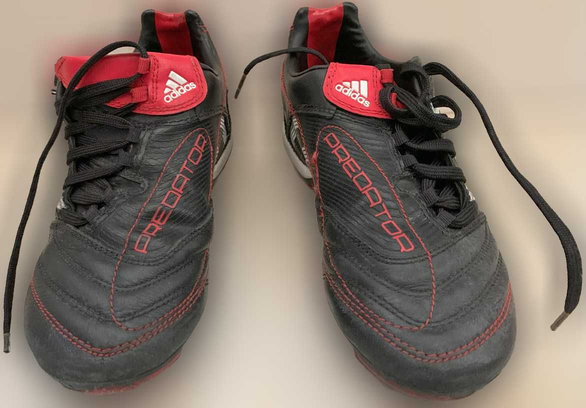 Chuteiras de Futebol Adidas Unissexo, Preto e Vermelho, como Novas