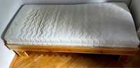 Rama łóżka z materacem 80 x 180 cm, idealna do domu i na działkę