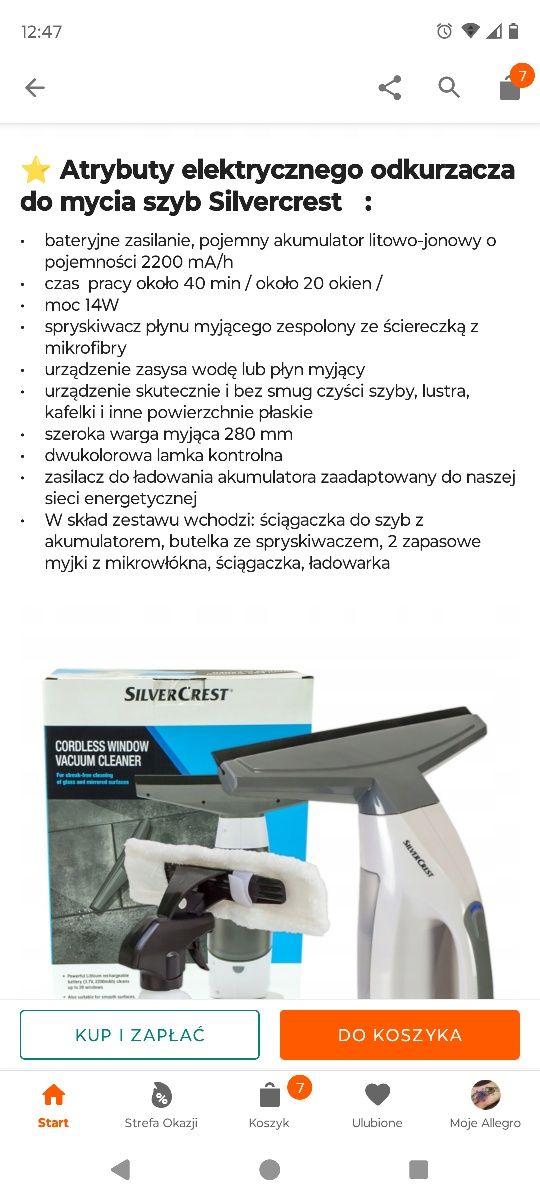 Elektryczna myjka do okien