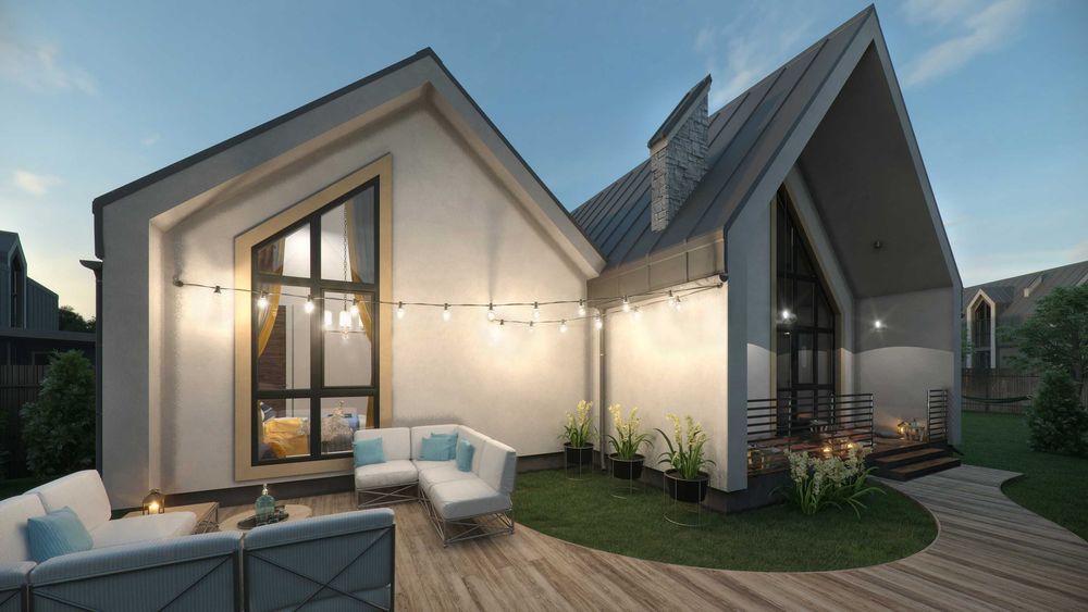 Стильний одноповерховий котедж біля Києва!