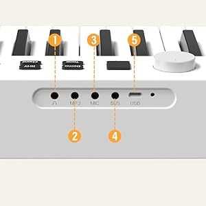 Składany Keyboard Pianino Fortepian z 88 Klawiszami MIDI Bluetooth LCD