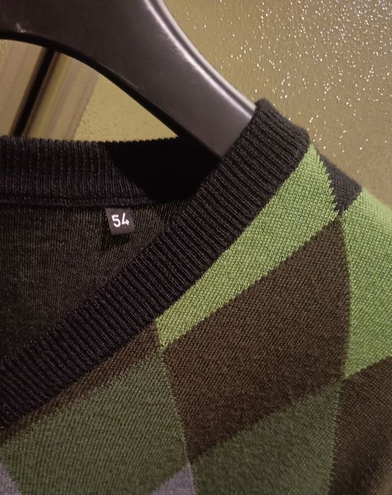Wöhrl (Woehrl) Niemiecki męski sweter z wełny merynosów, 50% Merino, M
