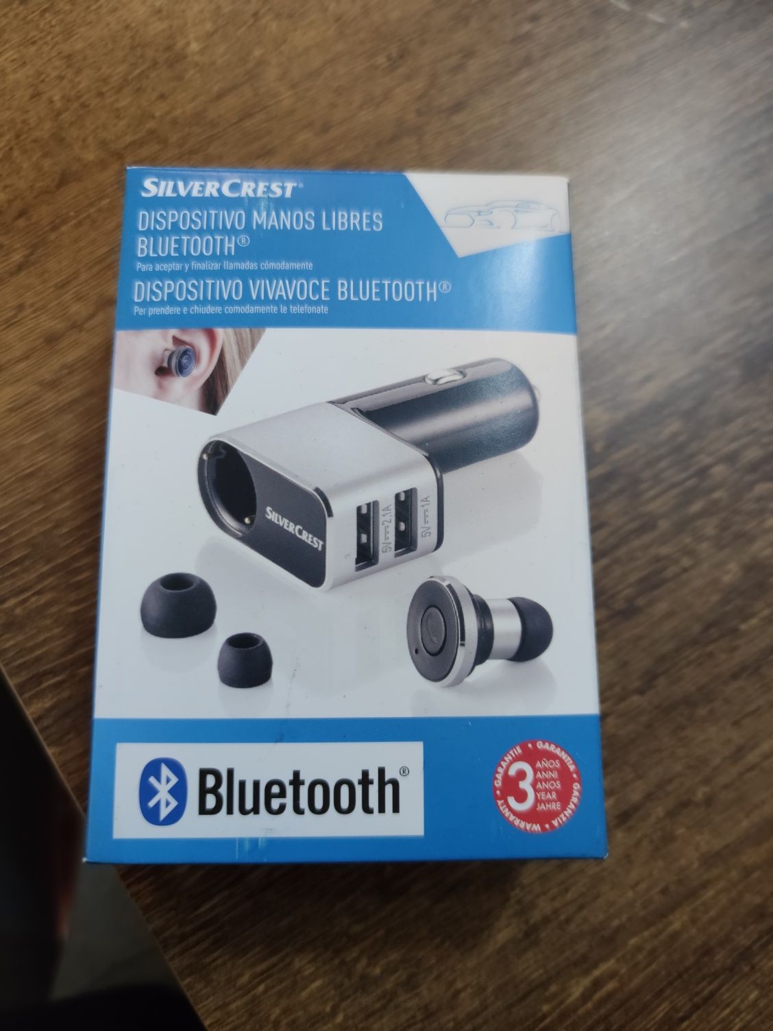 Sistema de mãos livres Bluetooth Silvercrest (NOVO MA CAIXA)